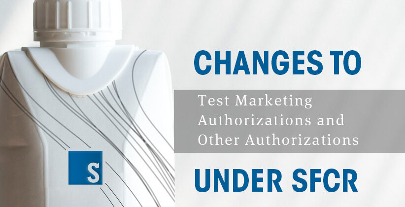 SFCR Changing the Test Marketing Authorizations and Other Authorizations