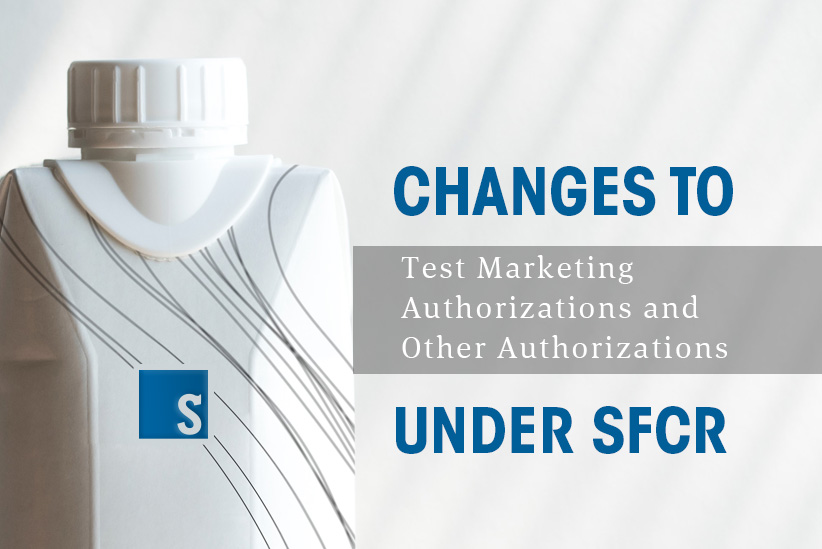 SFCR Changing the Test Marketing Authorizations and Other Authorizations