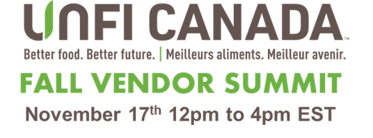 The UNFI CANADA logo: Better Food. Better Future. FALL VENDOR SUMMIT