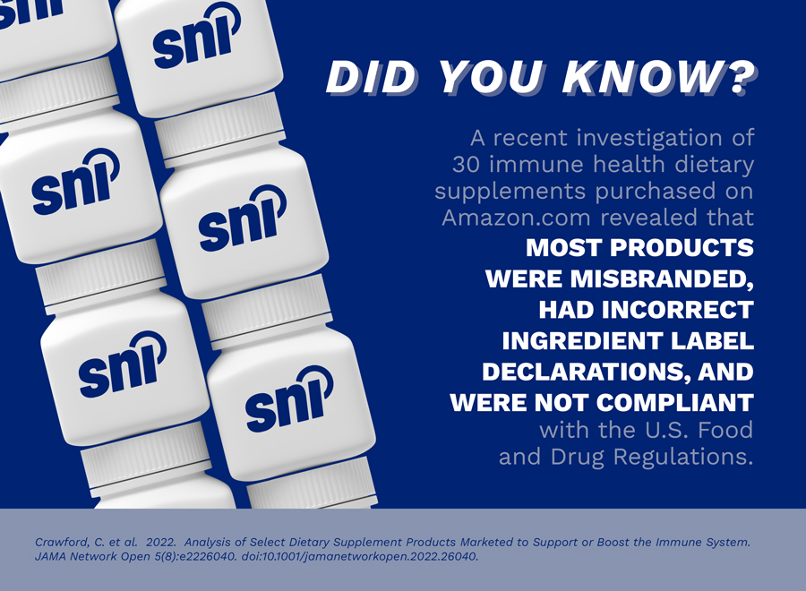 DID YOU KNOW? A recent investigation of 30 immune health dietary supplements purchased on Amazon.com revealed that most products were misbranded, had incorrect ingredient label declarations, and were not compliant with the U.S. Food and Drug Regulations.