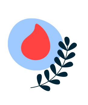 illustration of a blood drop