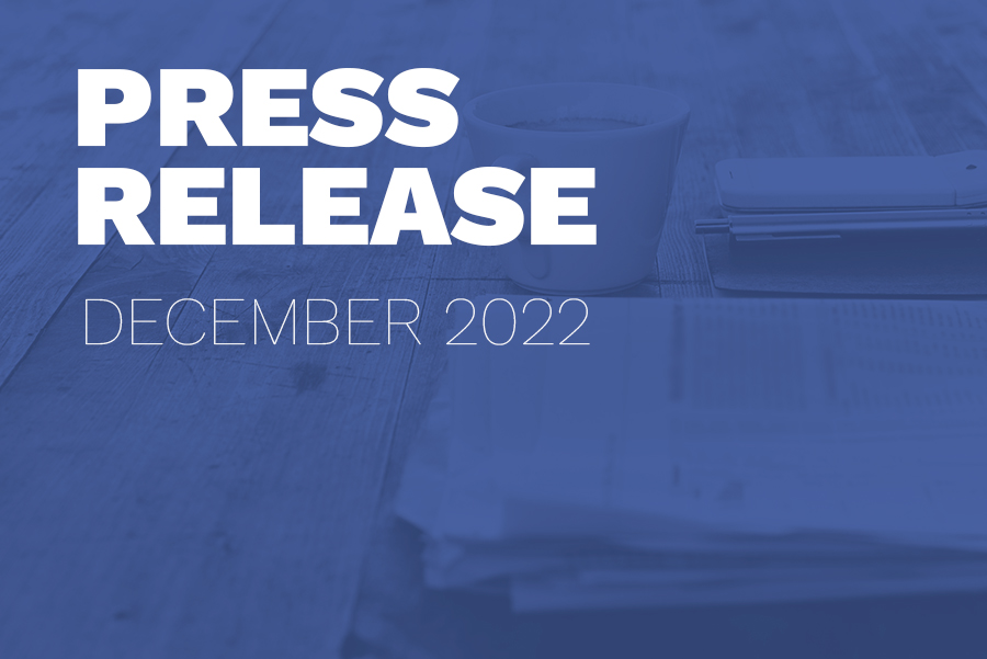 PRESS RELEASE: DECEMBER 2022