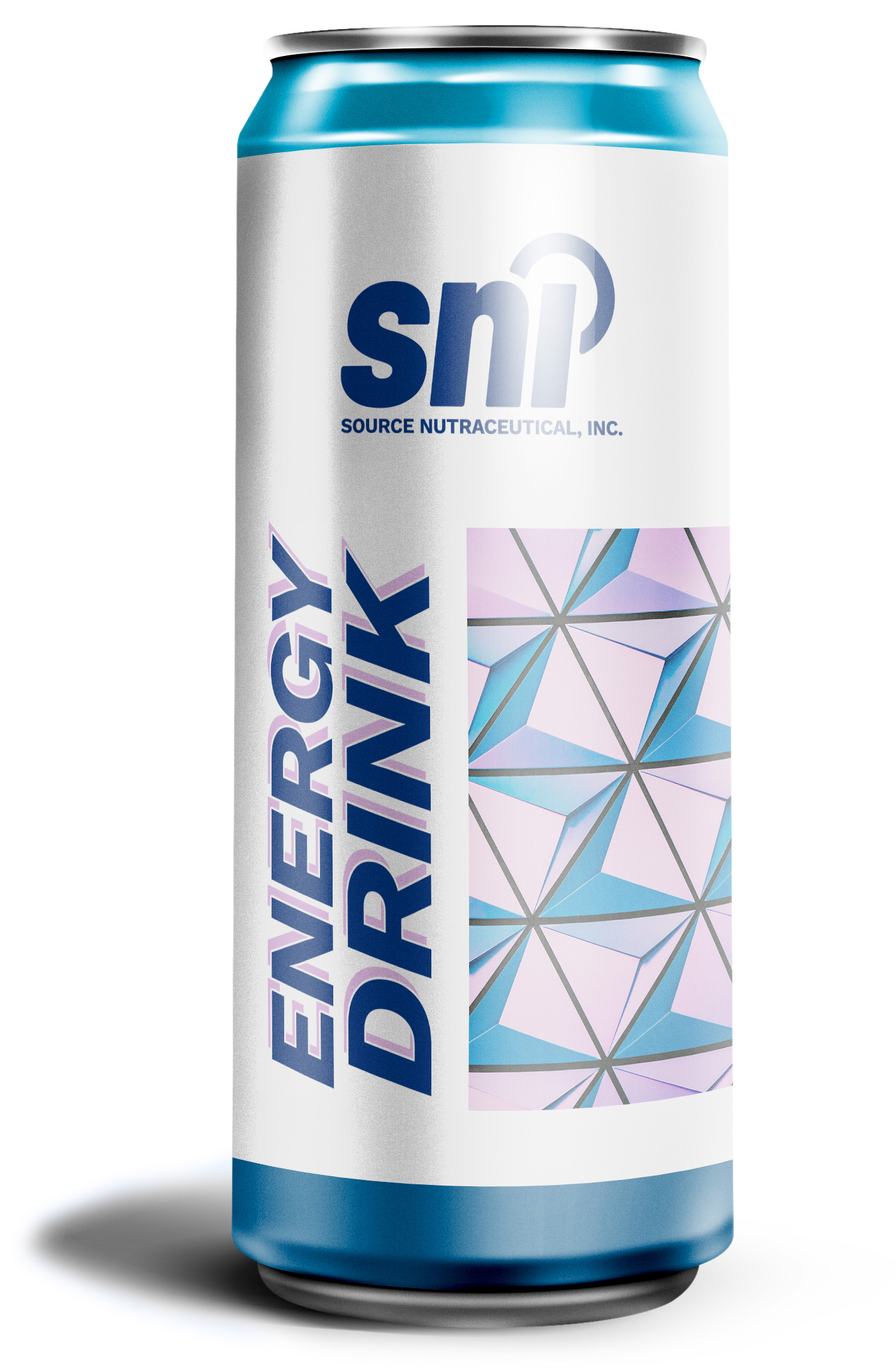 A mock-up of a fake energy drink can with SNI branding