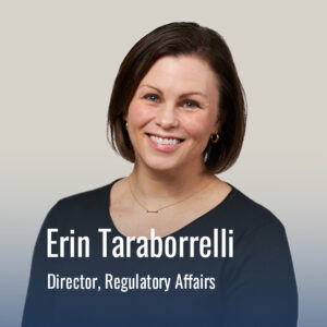 Photograph of Erin Taraborrelli, Director of Regulatory Affairs