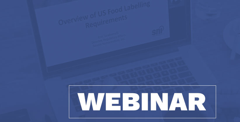 WEBINAR – Making sense of food label regulations for the U.S. market