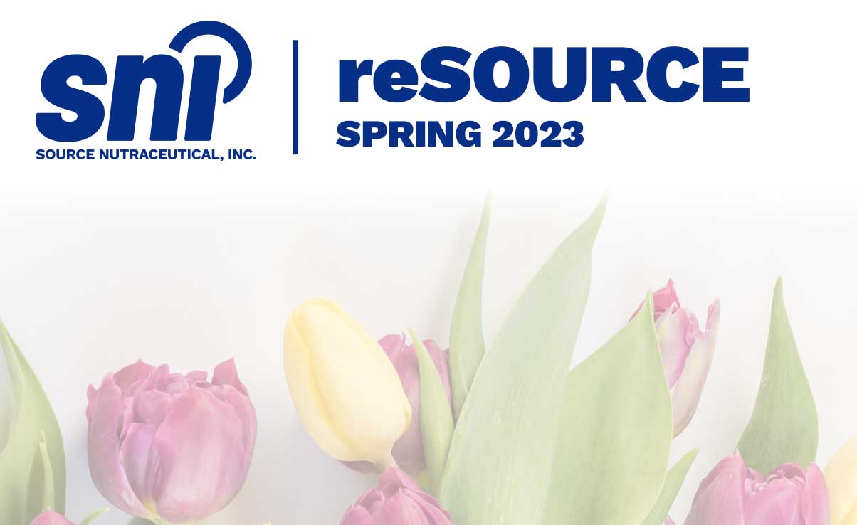 newsletter header with tulips for spring 2023