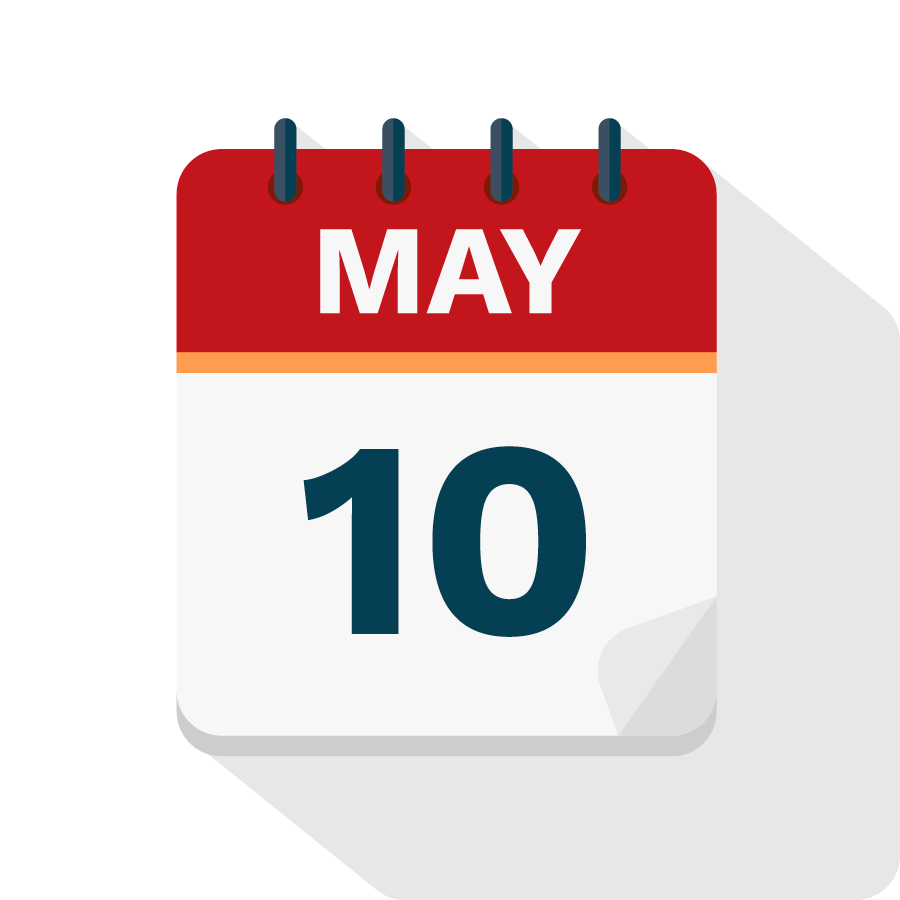 A Calendar icon with "MAY 10" on it