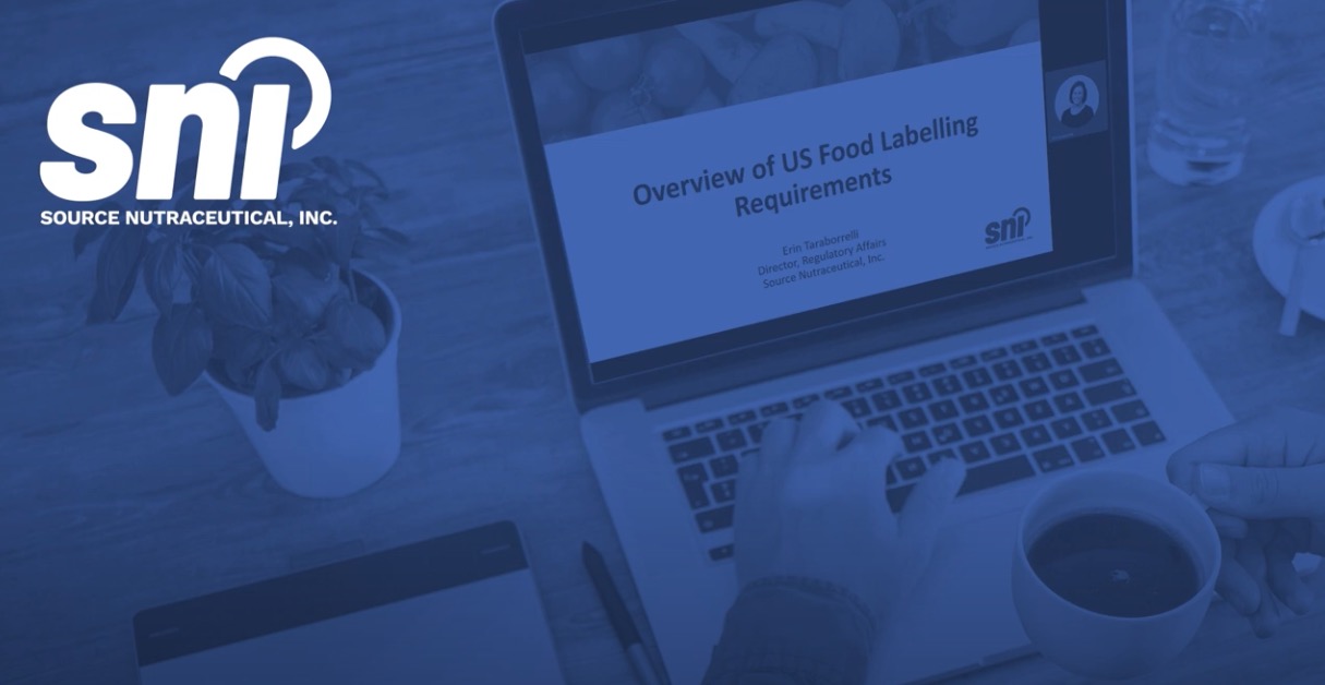 SNI Webinar 01 - Overview of US Food Labelling Requirements