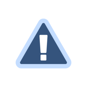 blue caution symbol icon