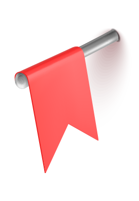 push pin image with a red flag