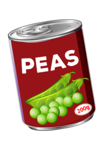 a can of peas illustration