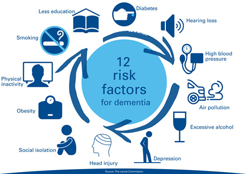 12 modifiable risk factors- infographic