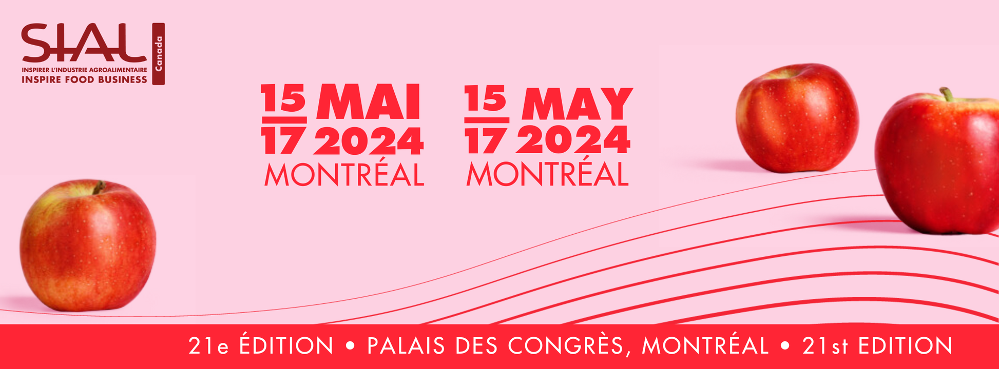 Banner image of SIAL logo from their facebook account with apples and the date of the conference in May 2024