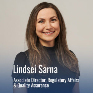 Photograph of Lindsei Sarna, Associate Director, Regulatory Affairs & Quality Assurance