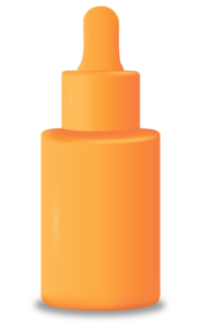 An orange dropper bottle illustration