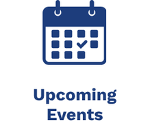 Calendar icon with "Upcoming Events" title